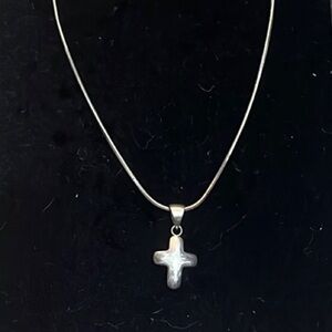Vintage Silpada .925 Silver Minimalist Cross Necklace
